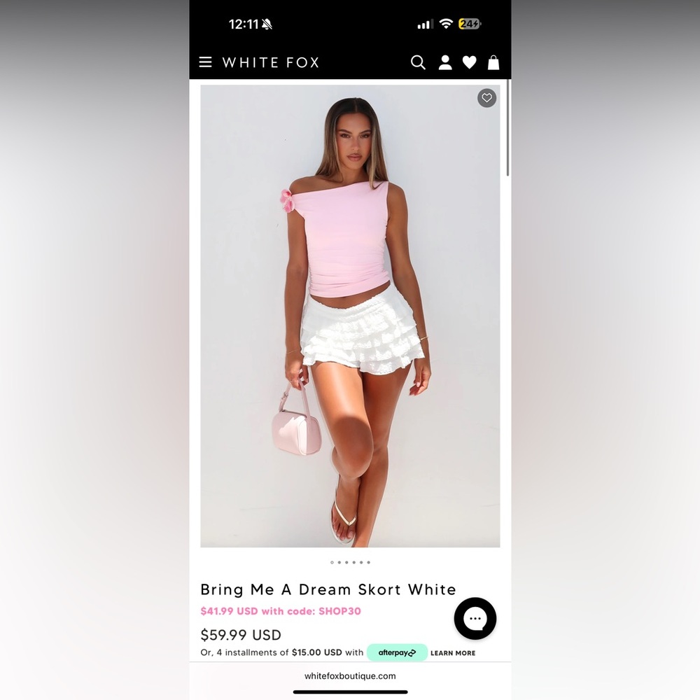 Bring me a dream skort white